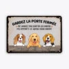 Plaque Chien Personnalisée – Ne Laissez Pas Sortir Les Chiens -Cadeau Plus 2645EFR1 ne laissez pas sortir les chiens plaque humoristique chien