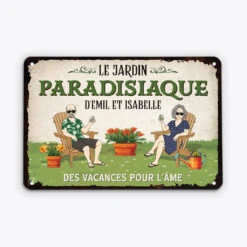Plaque Personnalisée – Jardin Paradisiaque En Famille