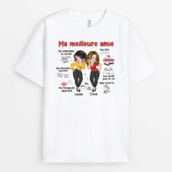 Ma Meilleure Amie Mon Âme Soeur - T Shirt Pour Meilleure Amie Personnalisé