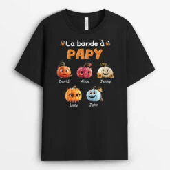 La Bande À Papa/Papy Version Citrouilles Colorées - T-shirt Personnalisable Pour Papa Et Papy