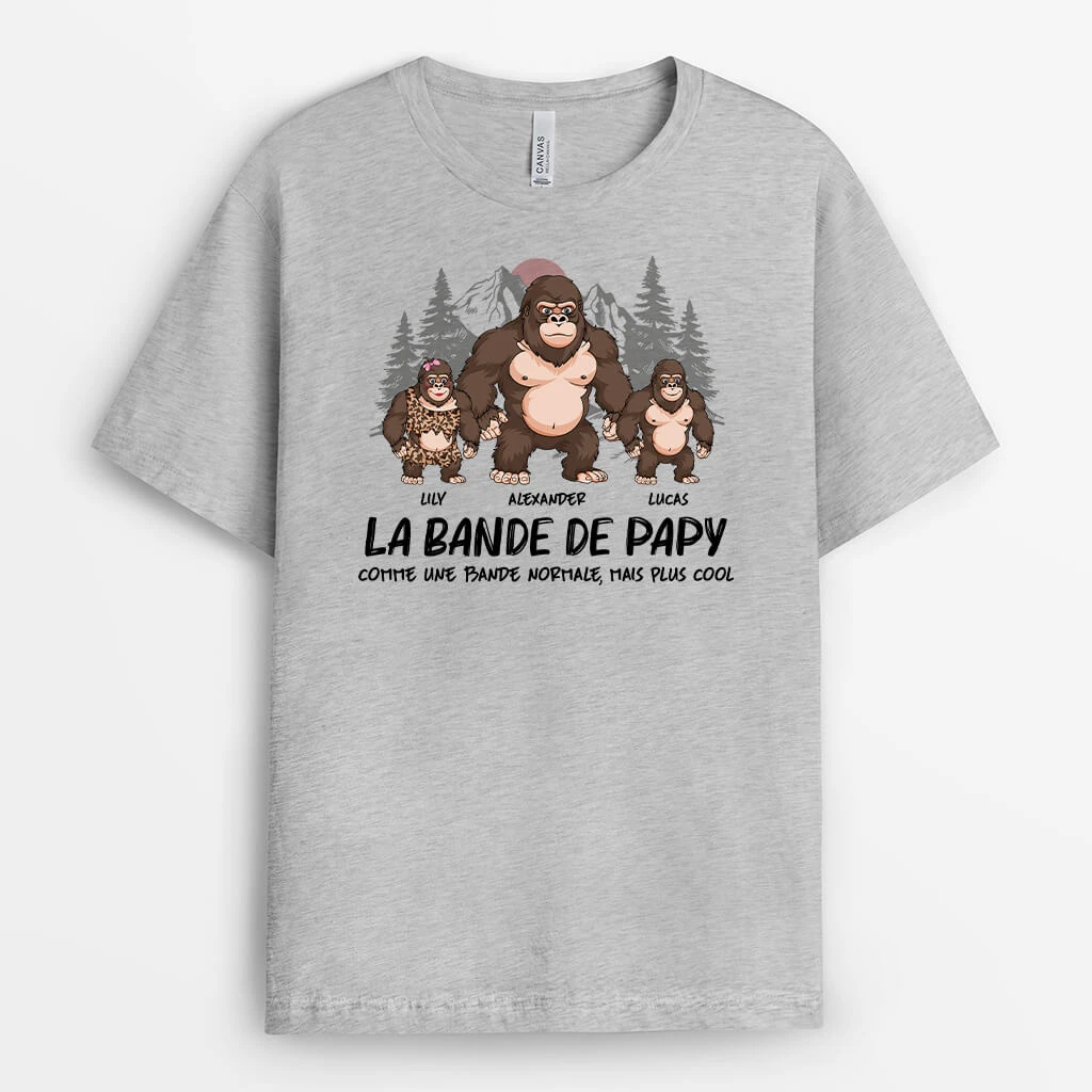 La Bande À Papy Version Singes Géants - T Shirt Personnalisé Pour Papy 3 La Bande À Papy Version Singes Géants - T Shirt Personnalisé Pour Papy
