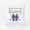 Les Sœurs Seront Toujours Reliées Par Le Cœur - Coussin Meilleure Amie Personnalisé