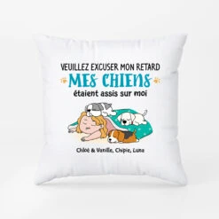 Mes Chiens Étaient Assis Sur Moi - Coussin Motif Chien Personnalisé