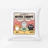 C'est Notre Canapé. Asseyez-Vous Ailleurs Version Chats Mignons - Coussin Chat Personnalisé -Cadeau Plus 2842PFR1 cest notre canape. asseyez vous ailleurs version chats mignons coussin chat personnalise