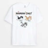 Maman Chat Adorable - Tee Shirt Personnalisé Chat -Cadeau Plus 2848AFR1 maman chat adorable tee shirt personnalise chat