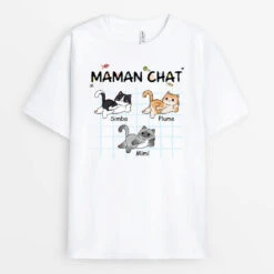 Maman Chat Adorable - Tee Shirt Personnalisé Chat