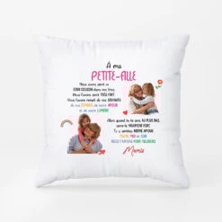 À Ma Petite-Fille/ À Mon Petit-Fils Avec Photo - Coussin Pour Enfant Personnalisé