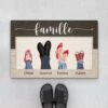 Paillasson Personnalisable Famille – Chaussures En Vedette -Cadeau Plus 2894DFR1 famille version chaussures paillasson personnalise famille