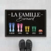 Tapis D'Entrée Personnalisé Famille Avec Bottes 1 Tapis D'Entrée Personnalisé Famille Avec Bottes -Cadeau Plus 2896DFR1 famille avec des bottes paillasson personnalise famille
