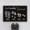 Tapis D’entrée Personnalisé – Famille & Empreintes De Chaussures -Cadeau Plus 2900DFR1 famille version empreintes de chaussures paillasson famille personnalise