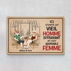 Tapis Personnalisé Famille - Homme Et Femme