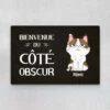 Tapis Personnalisé Chat - Bienvenue Du Côté Obscur -Cadeau Plus 2915DFR1 bienvenue du cote obscur version chat tapis chat personnalise