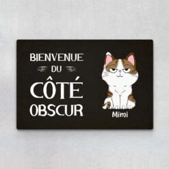 Tapis Personnalisé Chat - Bienvenue Du Côté Obscur