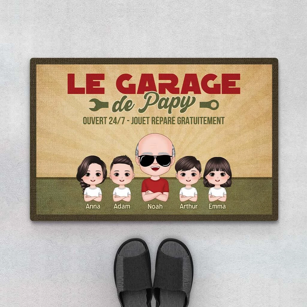 Le Garage De Papy - Jouet Réparé Gratuitement - Paillasson Personnalisé Pour Papy 3 Le Garage De Papy - Jouet Réparé Gratuitement - Paillasson Personnalisé Pour Papy