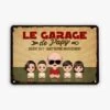Plaque Garage Papy Personnalisée – Jouets Réparés Gratuitement -Cadeau Plus 2927EFR1 le garage de papy jouet repare gratuitement plaque en metal personnalisee pour papy