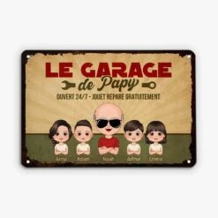 Plaque Garage Papy Personnalisée – Jouets Réparés Gratuitement