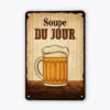 Plaque De Porte Drôle Personnalisé – Soupe Du Jour : Bière