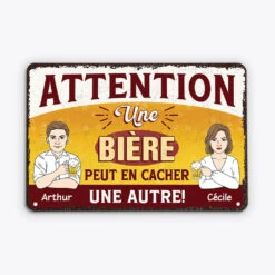 Plaque De Porte Drôle – Une Bière Peut En Cacher Une Autre 5 Plaque De Porte Drôle – Une Bière Peut En Cacher Une Autre -Cadeau Plus 2932EFR2 une biere peut en cacher une autre plaque de porte humour