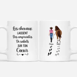 Les Chevaux Laissent Des Empreintes De Sabots - Mug Personnalisé Avec Animaux