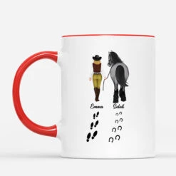 Les Chevaux Laissent Des Empreintes De Sabots - Mug Personnalisé Avec Animaux -Cadeau Plus 2938MFR3 les chevaux laissent des empreintes de sabots mug personnalise avec animaux