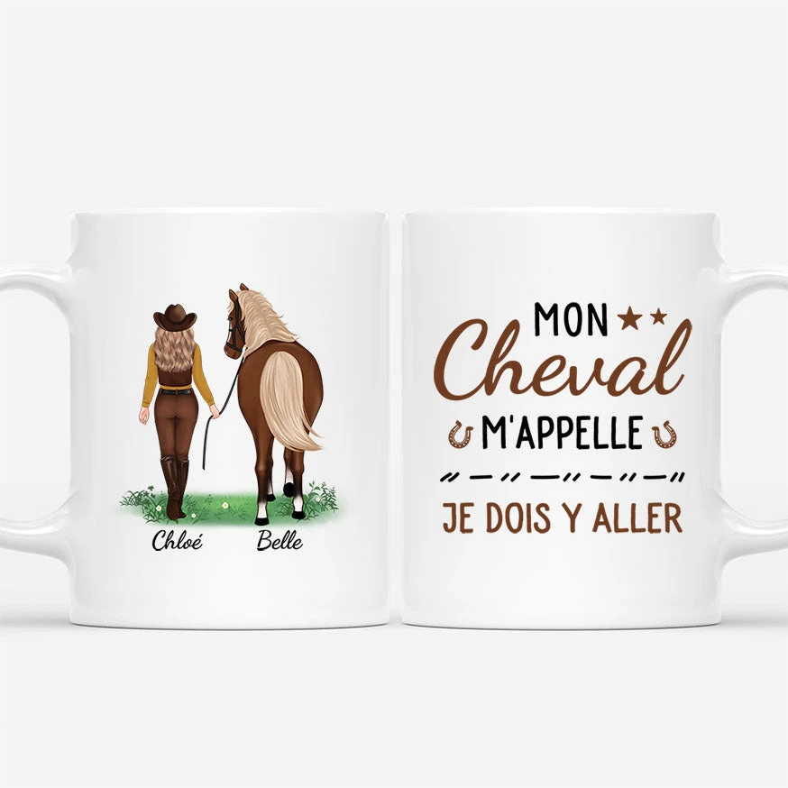 Mon Cheval M'appelle Version Femme - Mug Personnalisé Avec Animaux 3 Mon Cheval M'appelle Version Femme - Mug Personnalisé Avec Animaux