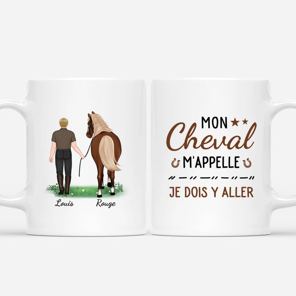 Mon Cheval M'appelle Version Homme - Mug Personnalisé Avec Animaux 3 Mon Cheval M'appelle Version Homme - Mug Personnalisé Avec Animaux