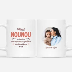 Merci Nounou Avec Photo - Mug Personnalisé Nounou