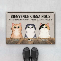 Paillasson Chat Personnalisé - Bienvenue Chez Nous - Chat Classique