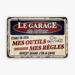 Plaque Métal Personnalisée Et Simple – Mes Outils, Mes Règles