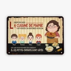 Plaque Personnalisée – La Cuisine De Mamie Ouverte 24h/24