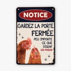 Plaque Animaux Personnalisée – Peu Importe Les Poules…