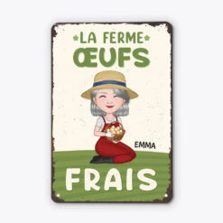 Plaque Personnalisable Pour La Cuisine – Œufs Frais De La Ferme