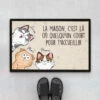 Tapis Personnalisé Chat - Définition De La Maison 2 Tapis Personnalisé Chat - Définition De La Maison -Cadeau Plus 2993DFR1 la maison cest la ou quelquun court pour taccueillir version chat paillasson personnalise avec chat
