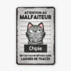 Plaque Métal Personnalisée – Attention Au Chat Malfaiteur 2 Plaque Métal Personnalisée – Attention Au Chat Malfaiteur -Cadeau Plus 3004EFR1 attention au malfaiteur plaque en metal pour amoureux des chats