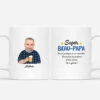 Super Beau-Papa Bière Avec Visage - Mug Personnalisé Pour Beau Papa -Cadeau Plus 3040MFR1 super beau papa biere avec visage t shirt personnalise pour beau papa