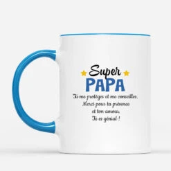 Super Beau-Papa Bière Avec Visage - Mug Personnalisé Pour Beau Papa -Cadeau Plus 3040MFR3 super beau papa biere avec visage t shirt personnalise pour beau papa