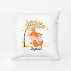 Enfant Renard Sous L'arbre - Coussin Enfant Personnalisé