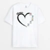 Mamie Cœur Pastel - Tee Shirt Personnalisé Mamie -Cadeau Plus 3044AFR1 mamie coeur pastel tee shirt personnalise mamie