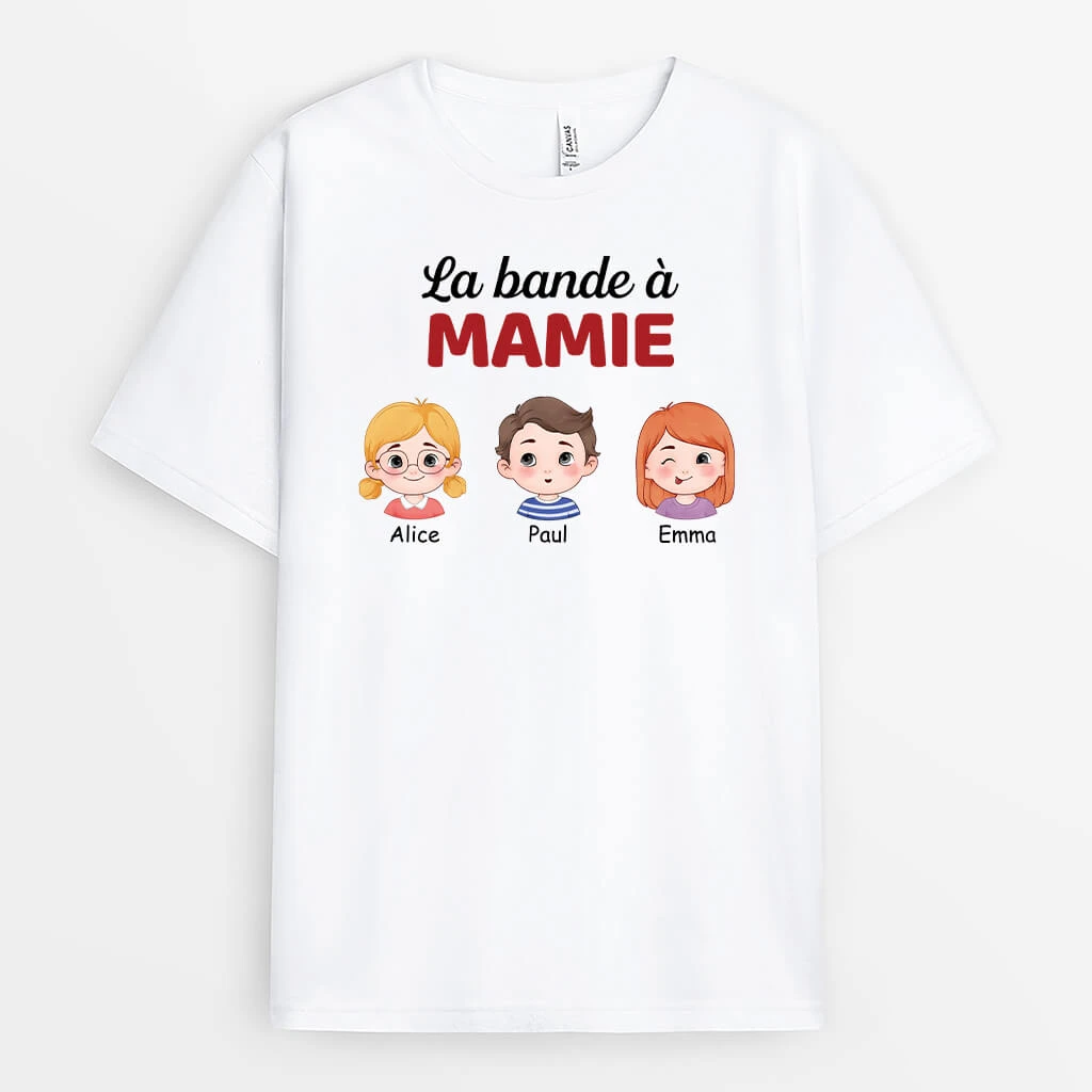 La Bande À Mamie Version Visages Ronds - T-shirt Mamie Personnalisé 3 La Bande À Mamie Version Visages Ronds - T-shirt Mamie Personnalisé