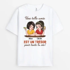 Une Telle Amie Est Un Trésor Pour Toute La Vie - T-shirt Personnalisé Pour Meilleure Amie