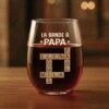 Verre À Vin Sans Pied Personnalisé - La Bande À Papa - Avec Mots Croisés -Cadeau Plus 3142IFR1 verre a vin sans pied personnalise la bande a papa avec mots croises 3142ikl5b b26954ec d7f1 4be6 86f2 cbf035f7ed81