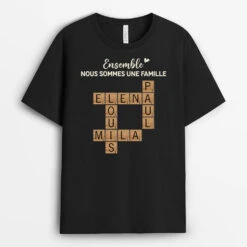 T-shirt Personnalisé Famille Avec Mot Croisé Affectueux