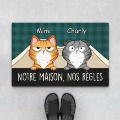 Tapis Personnalisé Chat - Les Règles De La Maison