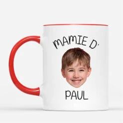 Maman De, Tasse Avec Visage - Mug Personnalisé Pour Maman -Cadeau Plus 3238MFR2 maman de tasse avec visage mug personnalise pour maman