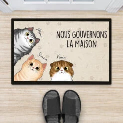 Paillasson Personnalisé Chat - Nous Gouvernons La Maison - Chat Classique 5 Paillasson Personnalisé Chat - Nous Gouvernons La Maison - Chat Classique -Cadeau Plus 3245DFR2 nous gouvernons la maison avec portraits de chat t shirt personnalise chat