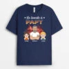 La Bande À Papy Ses Petits-Enfants Avec Tonnerre - Tee Shirt Papy Personnalisé -Cadeau Plus 3281AFR1 ce papy appartient a avec les coeurs colores tee shirt papy personnalise