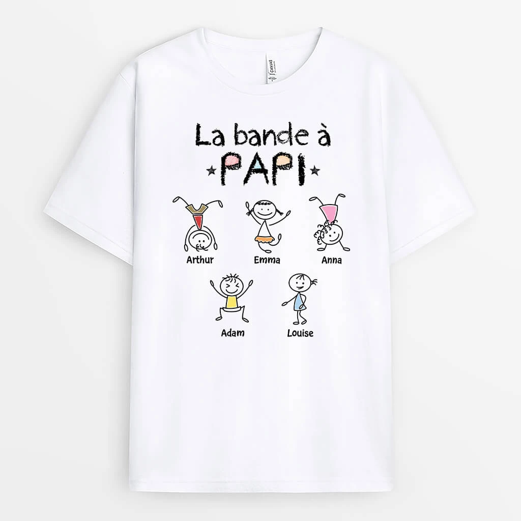 La Bande À Papy Espiègle Version Bonhommes Allumettes - Tee Shirt Papy Personnalisable 3 La Bande À Papy Espiègle Version Bonhommes Allumettes - Tee Shirt Papy Personnalisable
