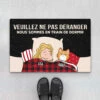 Paillasson Personnalisé Chat - Ne Pas Déranger -Cadeau Plus 3311DFR1 veuillez ne pas deranger version chat paillasson personnalise chat