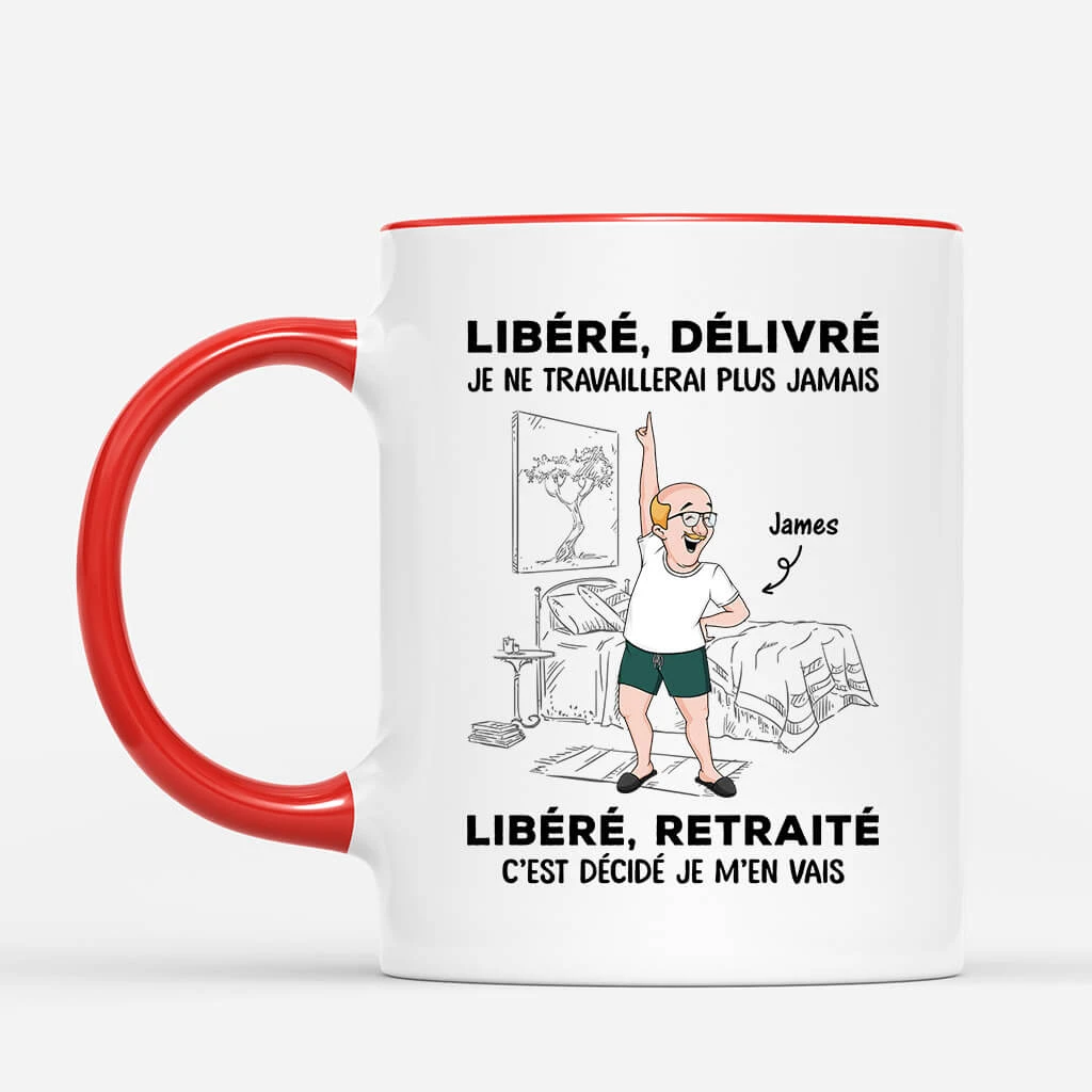 Libéré, Délivré Version Femme En Pyjama - Mug Retraite Personnalisé Femme 4 Libéré, Délivré Version Femme En Pyjama - Mug Retraite Personnalisé Femme – Image 2