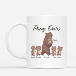 Papa Ours Brun - Mug Pour Papa Personnalisable